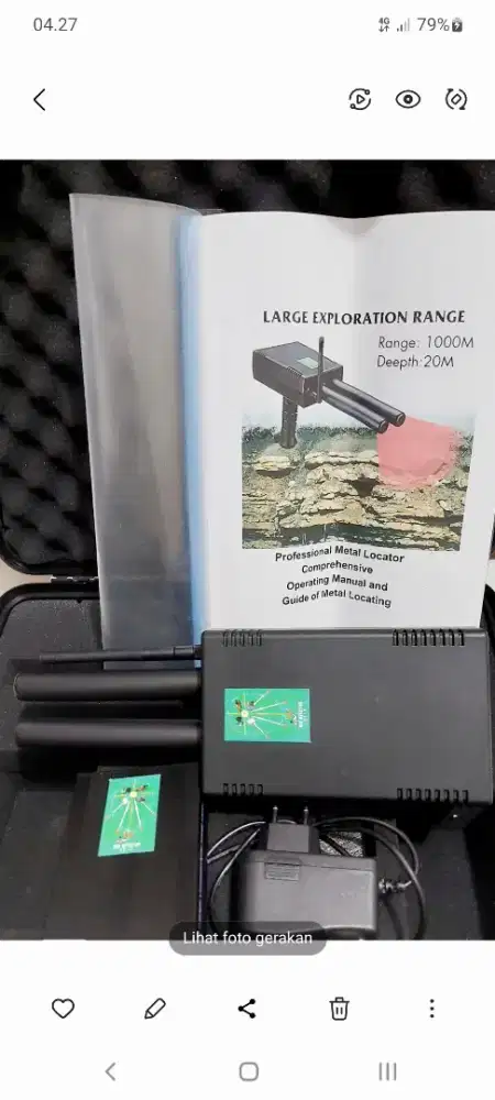 Aks detektor pemindai area yang mengandung logam mulia