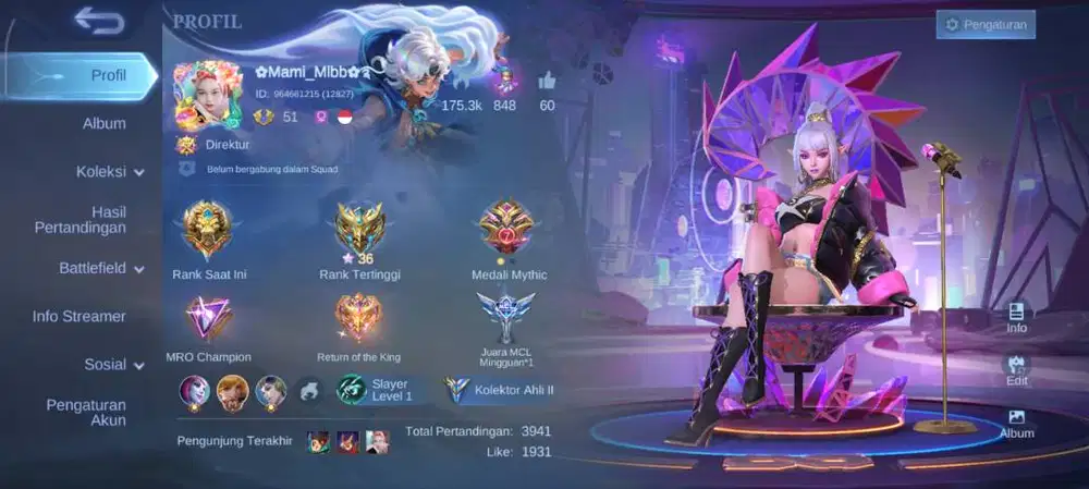 jual akun terbengkalai, sekarang cuma bisa login moonton, 250k