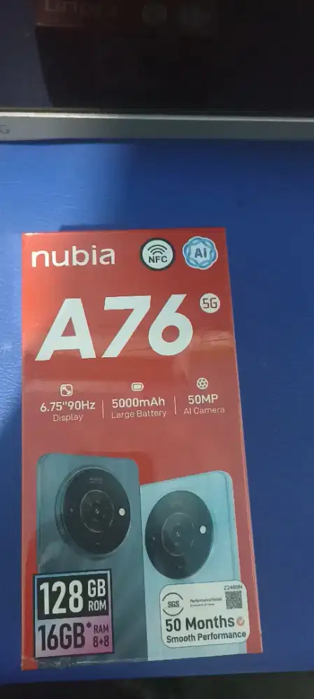 Jual HP nubia A76 baru dipakai 1 bulan