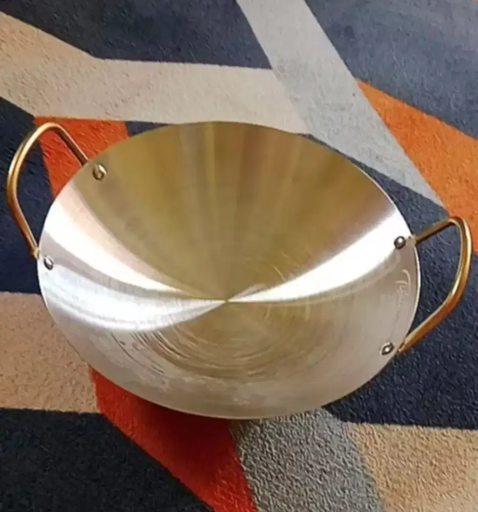 Wajan Stainless Steel Premium Bahan Super Tebal 24cm Silver Gold