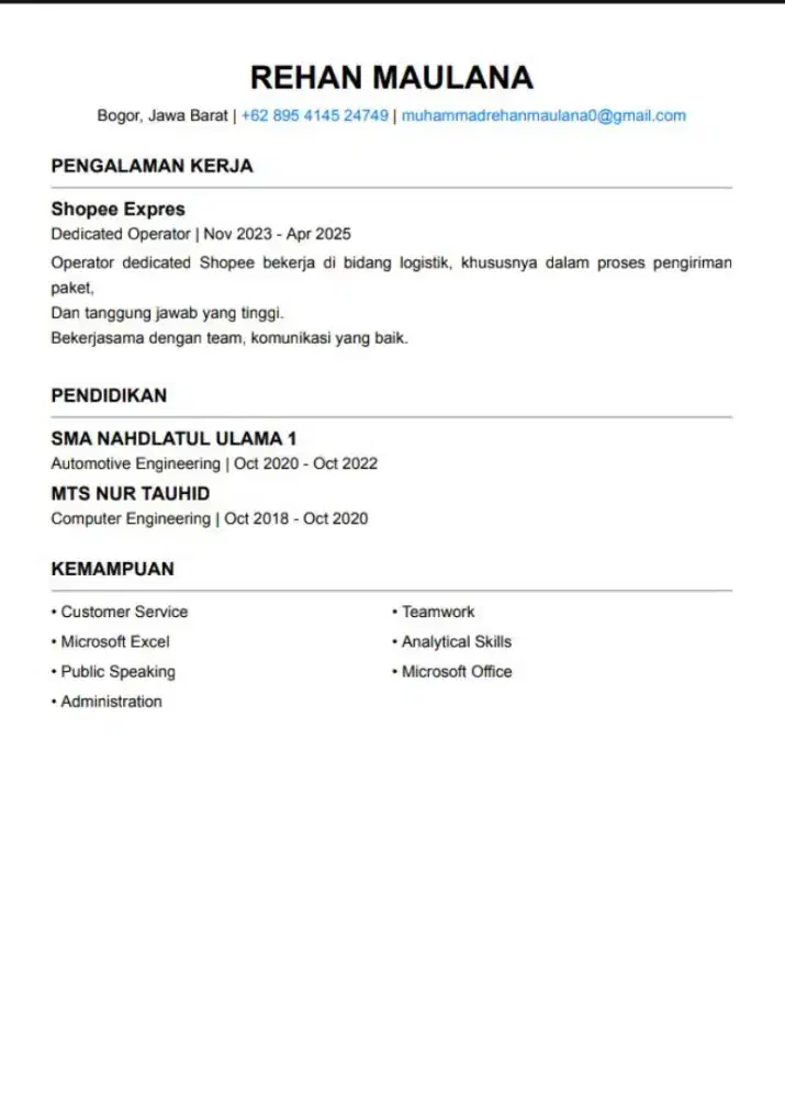 INFO LOWONGAN (KOTA BOGOR)
