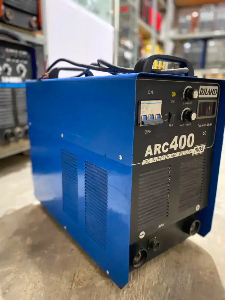 MESIN LAS BEKAS MMA 400A 3 PHASE RILAND SECOND LISTRIK IGBT DC
