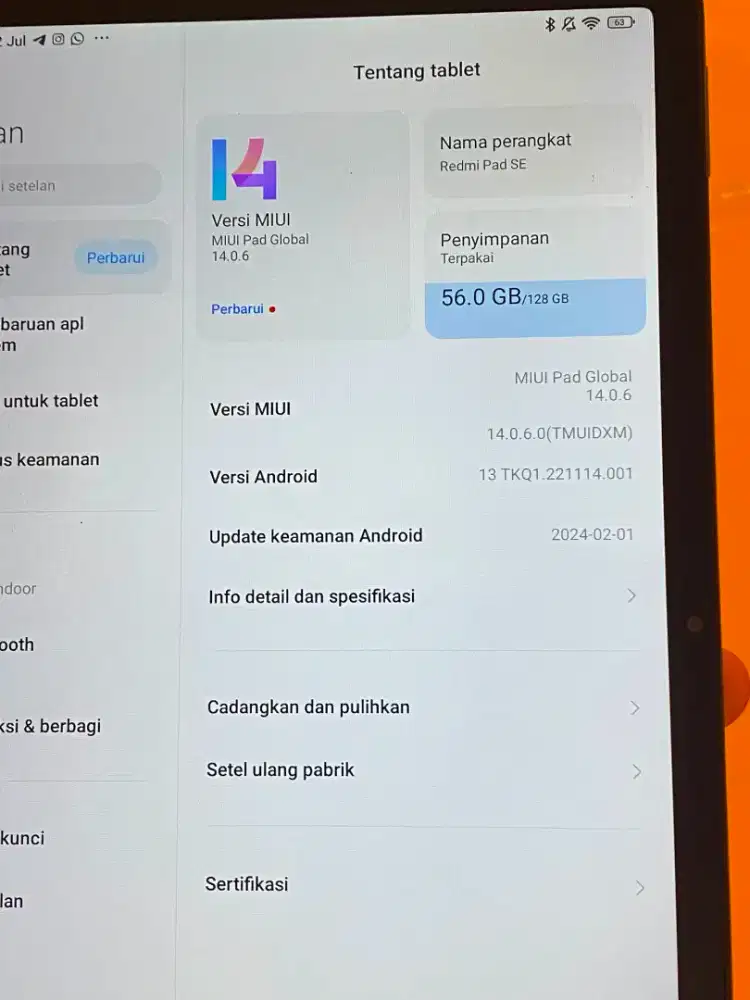 Redmi Pad SE Fullset Ori