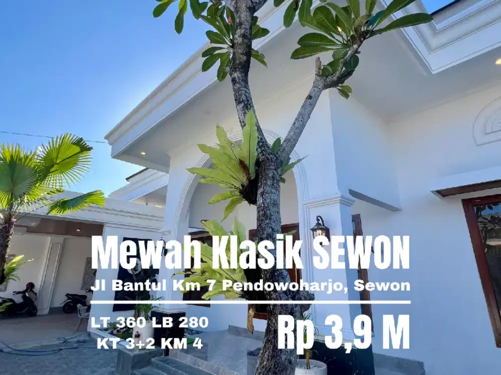 Rumah baru mewah klasik jl bantul km 7 pendowoharjo