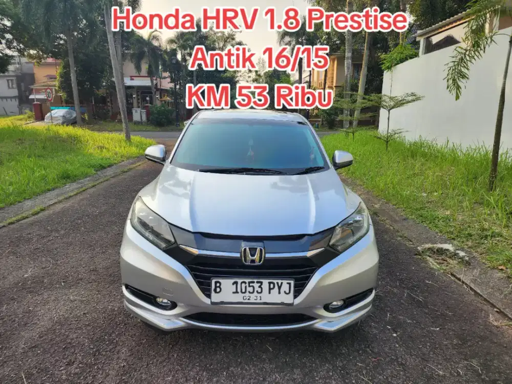 KM 53 Ribu HRV Prestise 1.8 Sunroof 2016 Silver Kondisi CIAMIK BANGET