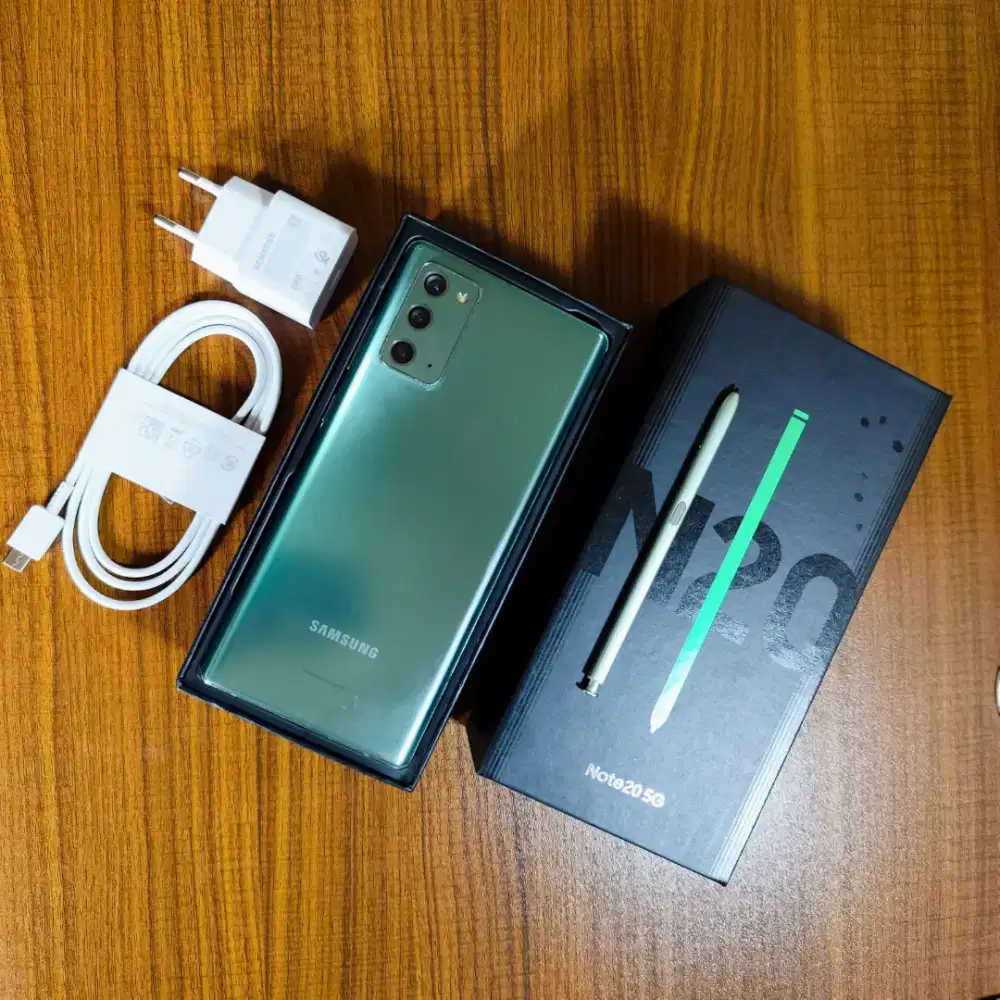 Samsung note 20 5G NFC ram 8/256 fullset 95% mulus