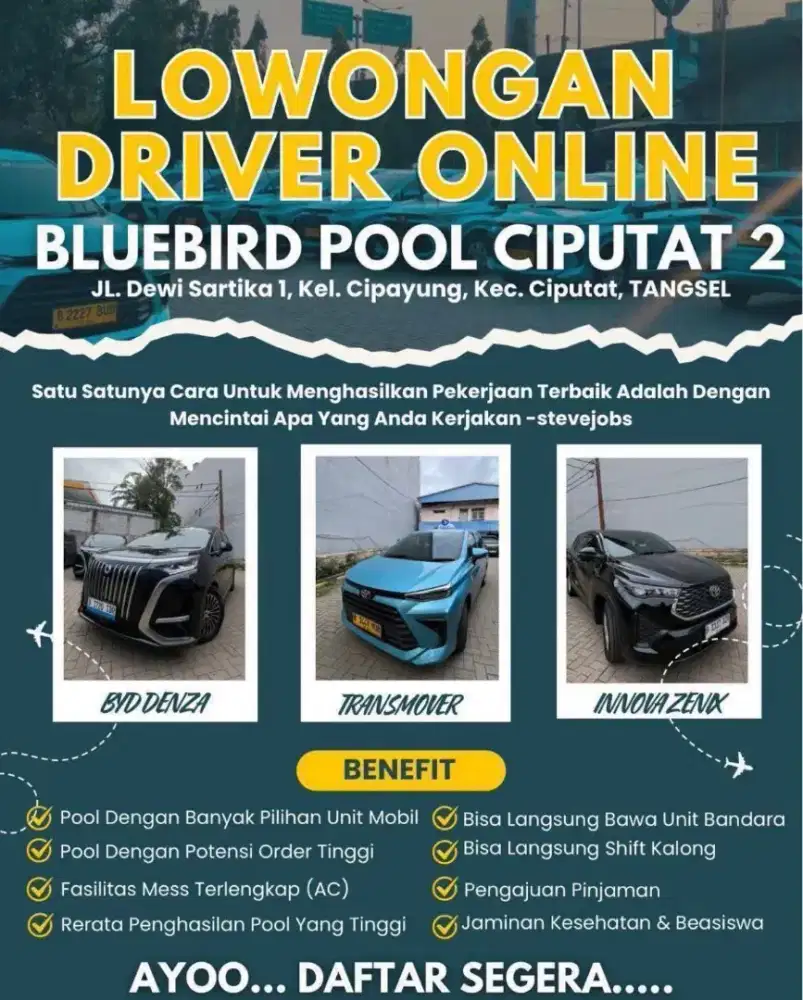 Dibutuhkan Driver supir pengemudi