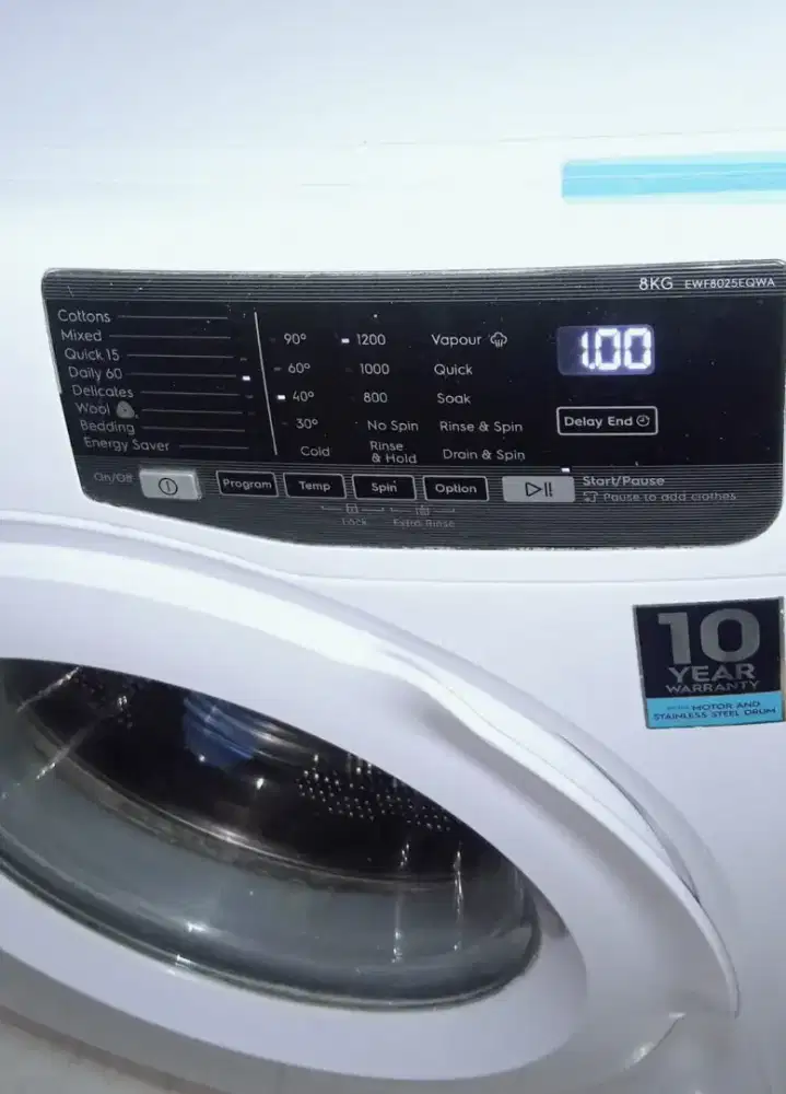 Bu mesin Cuci frontloading Electrolux 8kg Vapour,msh seperti baru,nego