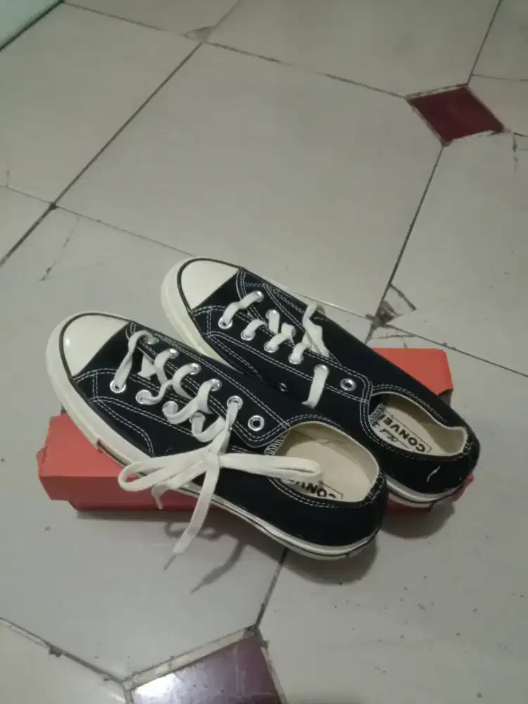 JUAL CEPAT BNIB Converse 70s Chuck Taylor Low Black 162058C Size 39