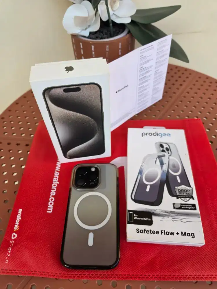 Original Second iBox Iphone 15 Pro 128gb BH 89% warna Natural Titanium