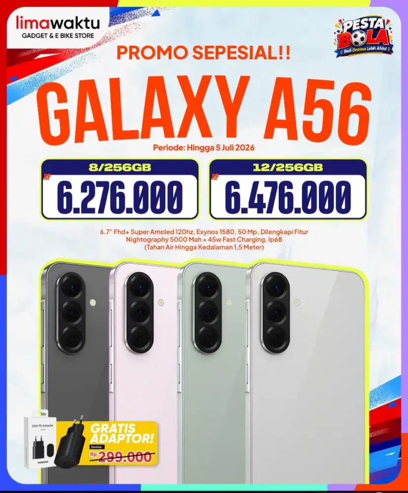 PROMO SAMSUNG A56 MURAH GRATIS CHARGER
