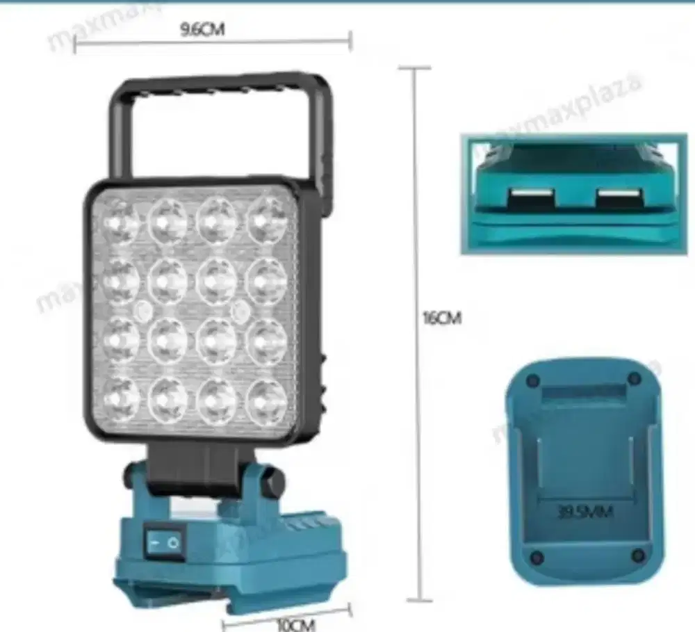 Lampu Tembak 4 Inch DC20V 16 Led LXT Batrai Soket
