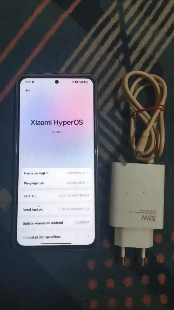 Redmi note 14 4G 8/256 hp dan cas