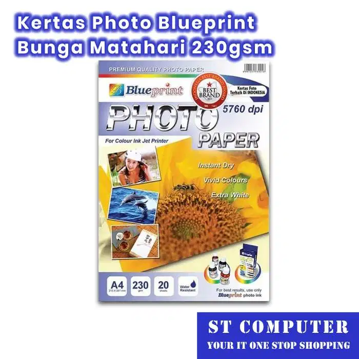 Kertas Photo Blueprint Bunga Matahari 230gsm
