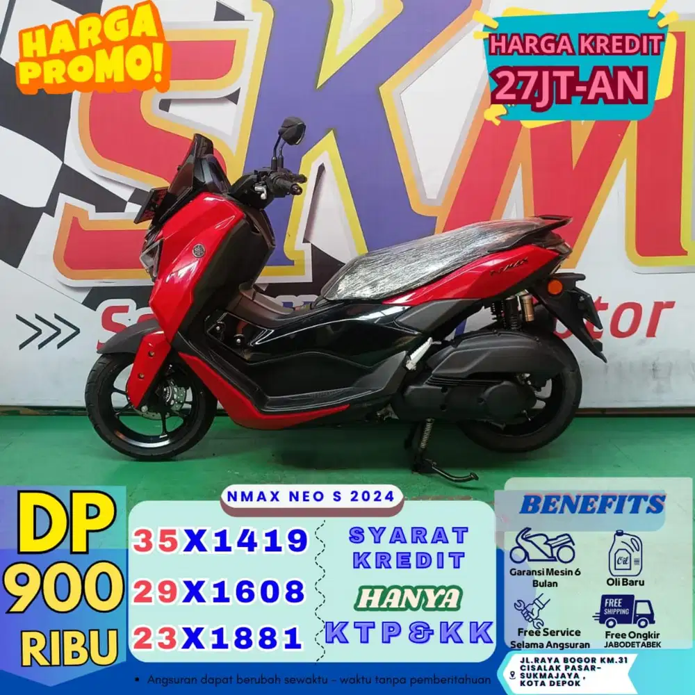 ( nmax Neo tahun 2024 DP:900 servis gratis selama angsuran cash credit
