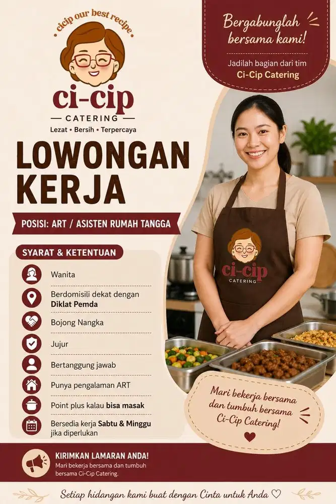 DIBUTUHKAN KARYAWAN CATERING