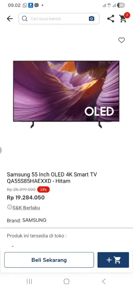 Samsung 55 inch qled 4k smart tv qa5585ha
