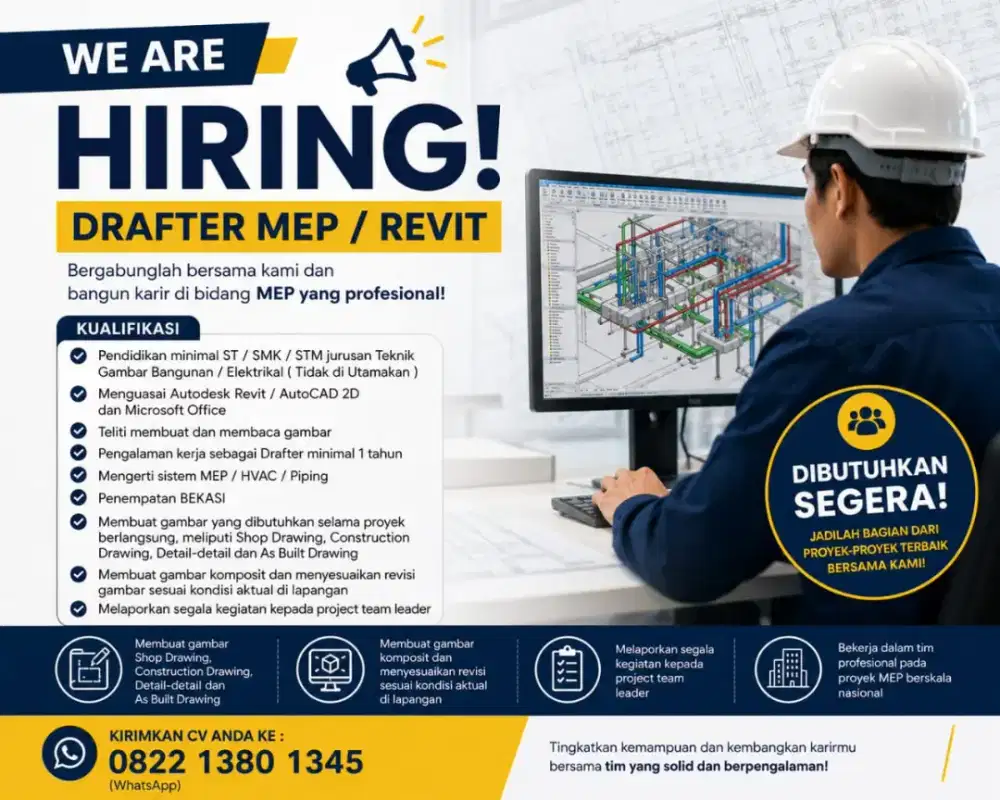 Lowongan Kerja Drafter MEP/Revit