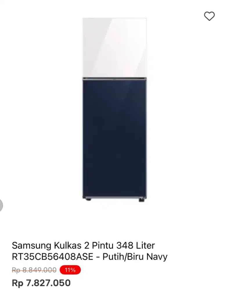KULKAS SAMSUNG 2 PINTU RT35CB56408ASE 348LTR