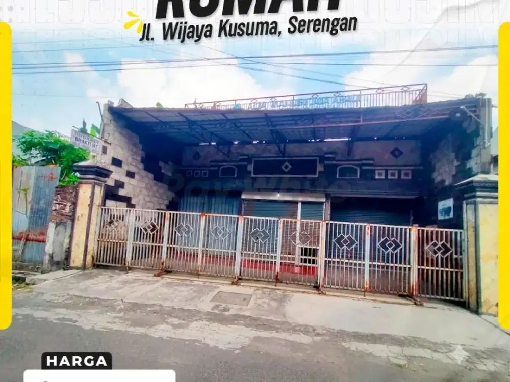 Rumah Tinggal Lebar Depan 11m Hadap Utara Strategis Jl. Wijaya Kusuma Tipes Serengan Surakarta