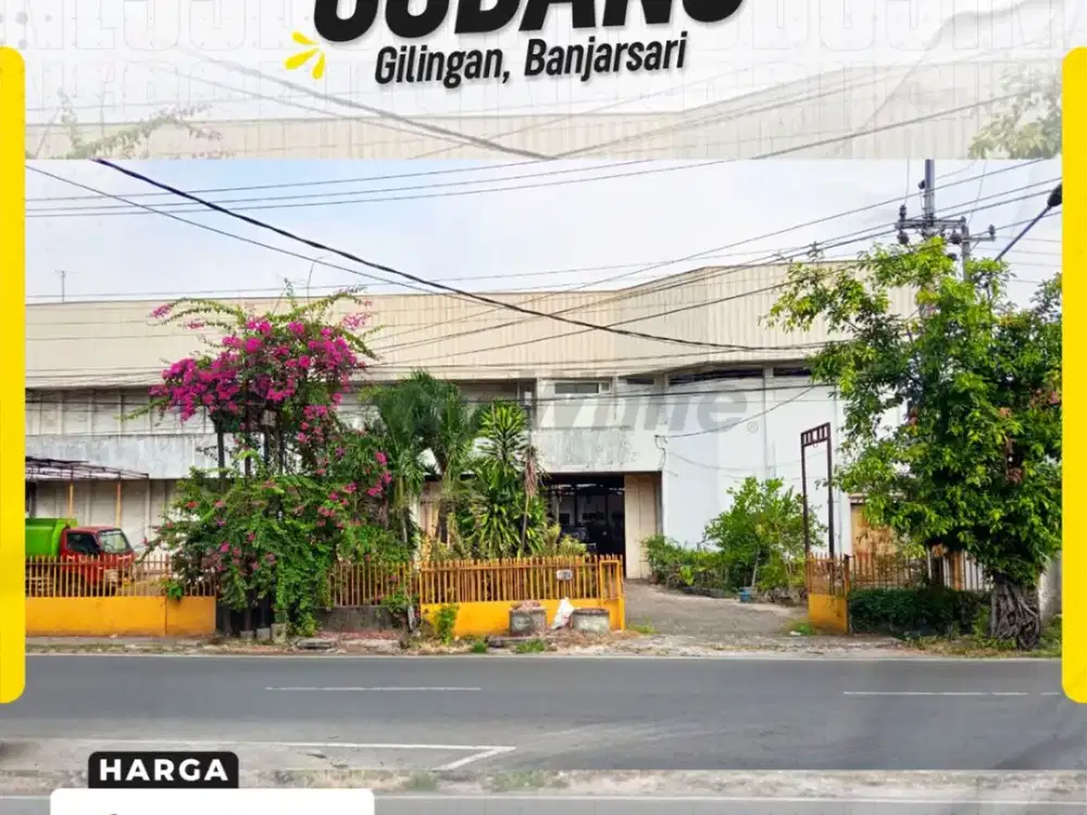 Dijual Gudang Luas 1230m² Lebar Depan 20m Strategis Pinggir Jalan Raya Utama di Jl. Dr. Setiabudi Gilingan Banjarsari