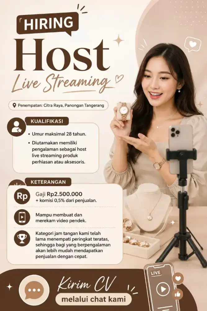 HIRING HOST LIVE STREAMING