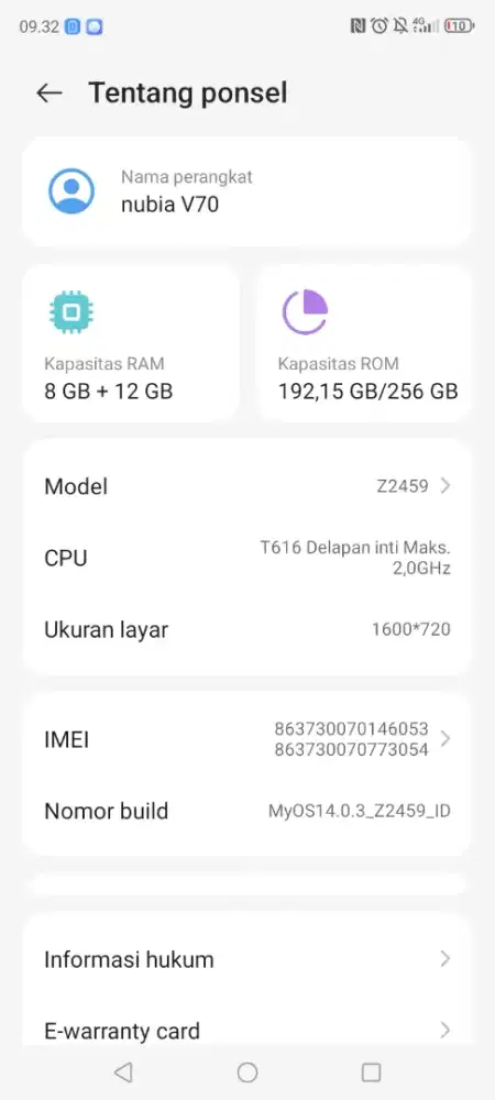 Nubia v70 8/256