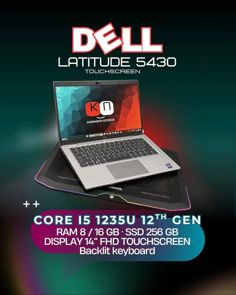 Dell Latitude 5430 Core i5 1235U RAM 8GB 256GB Layar 14inch Touch