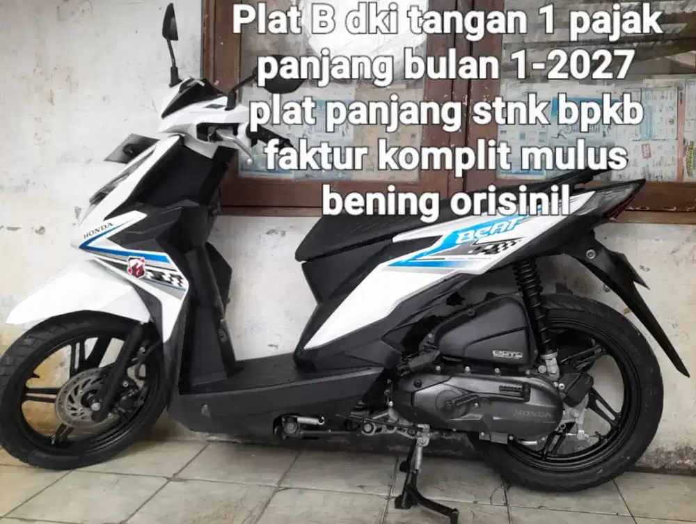 Honda beat eco 2018 cw asli putih B dki tangan 1 pajak panjang