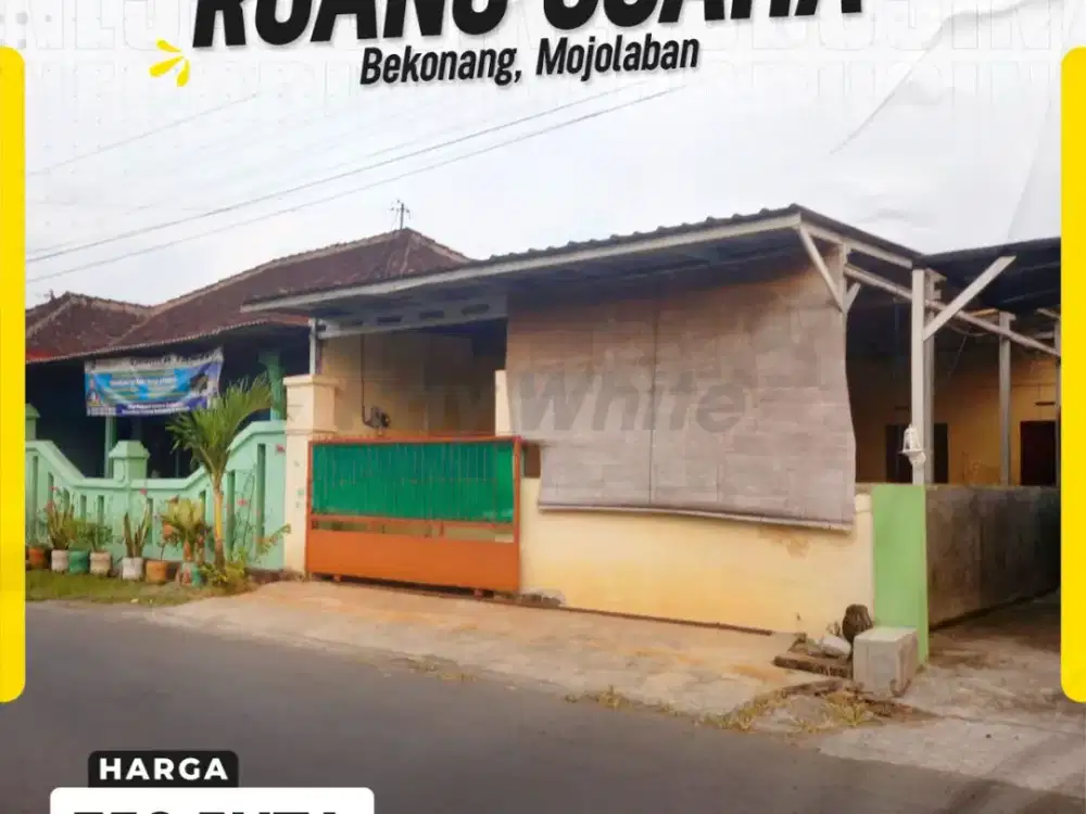 Dijual Ruang Usaha Strategis Siap Pakai Hadap Utara di Kawasan Ramai Bekonang Mojolaban Sukoharjo