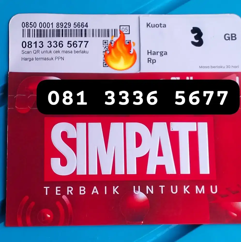 NOMOR CANTIK SIMPATI 11 DIGIT ISI KUOTA GB NASIONAL 30 HARI.
