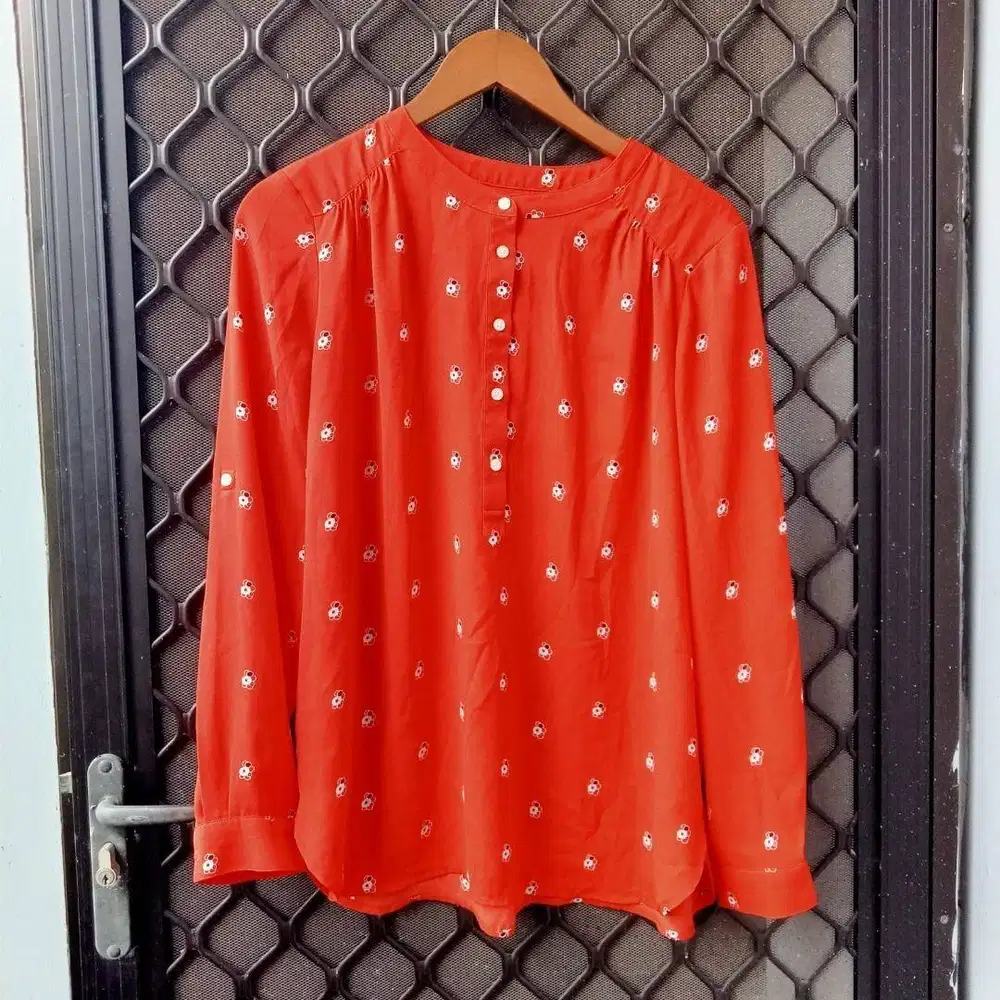 Blouse Wanita Orange Ann Taylor