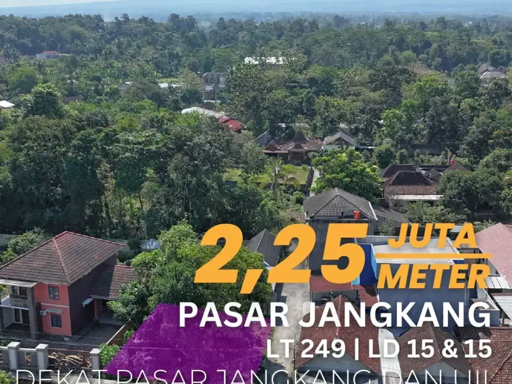 Jual Tanah Dekat Pasar Jangkang dan UII Kaliurang Posisi Hook Kawasan Hunian