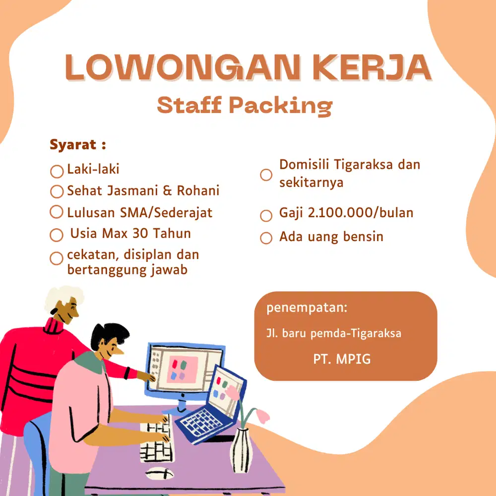 DIBUTUHKAN SEGERA STAFF PACKING