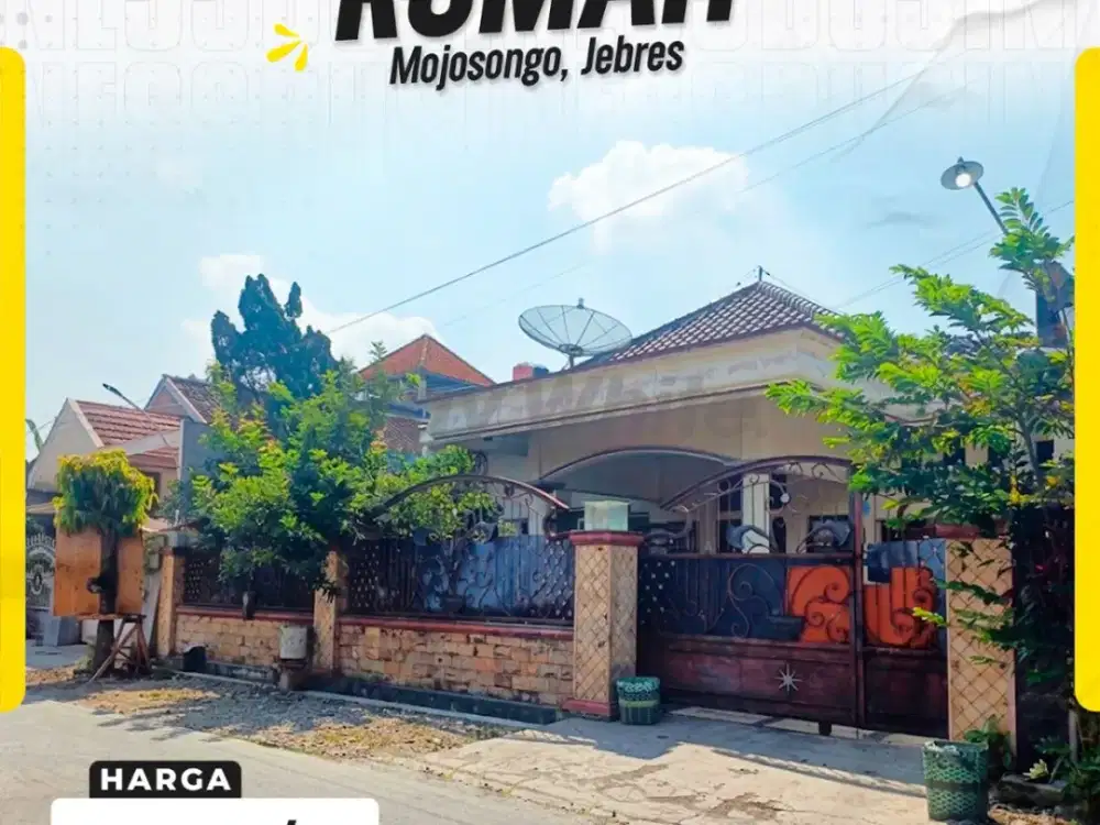 Disewakan Rumah Tinggal Luas Nyaman Hadap Selatan Luas Tanah 400m² di Jl. Sumbing Utara Mojosongo Jebres Surakarta