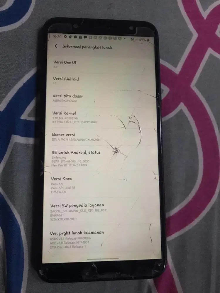 Samsung A6 Plus ram 4/32gb , ADA MINUS DIBACA