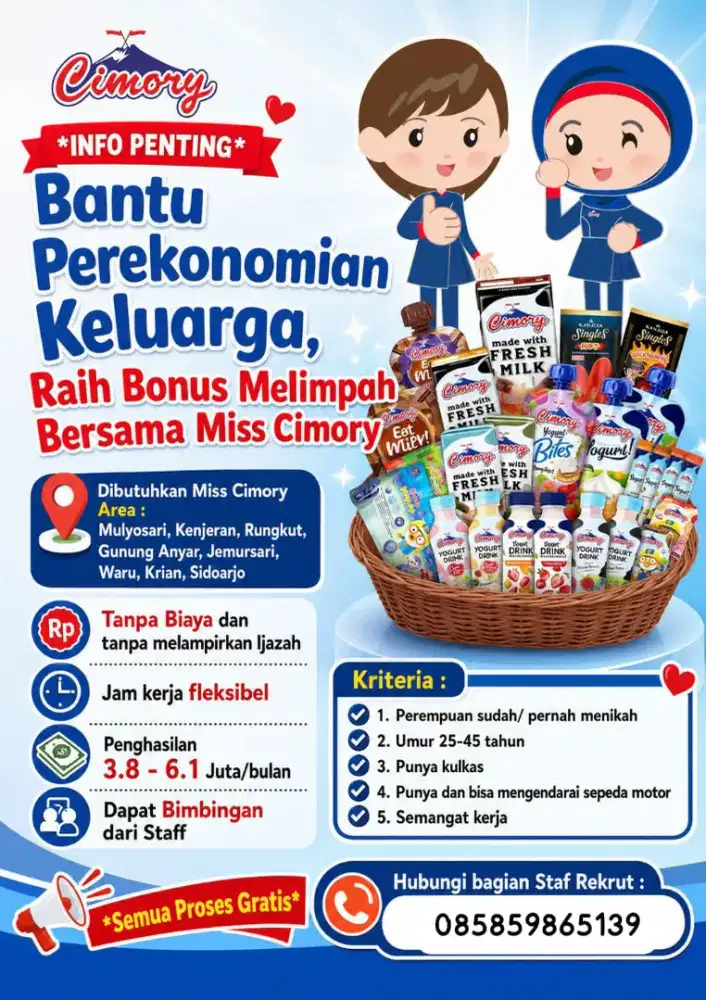 Lowongan Kerja Miss Cimory sukolilo