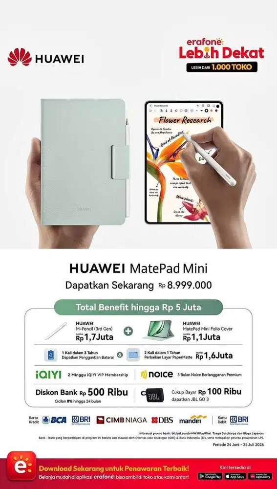 TAB HUAWEI mate pad mini bisa dicicil tanpa Dp