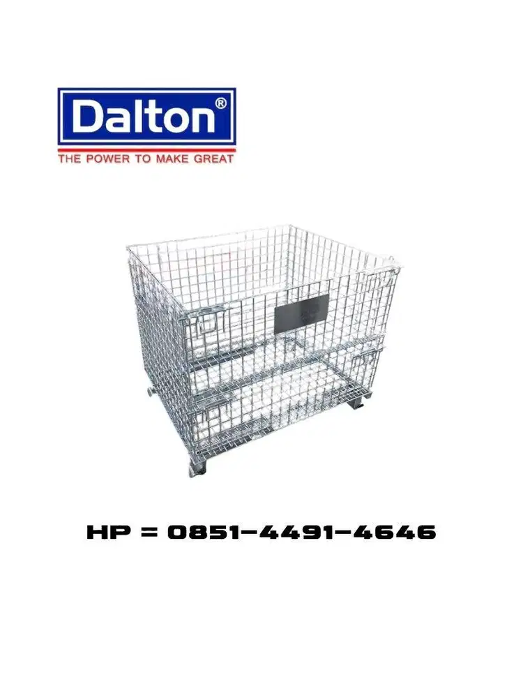 Pallet Mesh Keranjang Besi Lipat DALTON Kapasitas 1,5 Ton Stocky 7