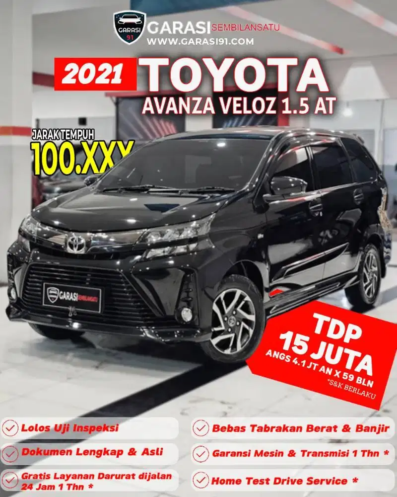 ‼️TDP 15 JT‼️TOYOTA VELOZ 1.5 AT 2021