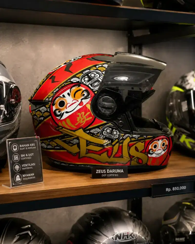 Helm Zeus ZS 811 Daruma Red Size M