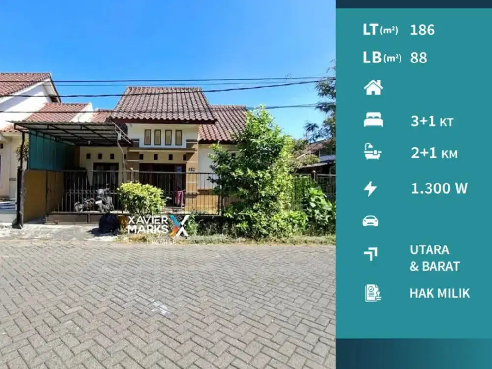 Dijual Rumah Hook Akses Super Mudah di Pandanwangi Malang