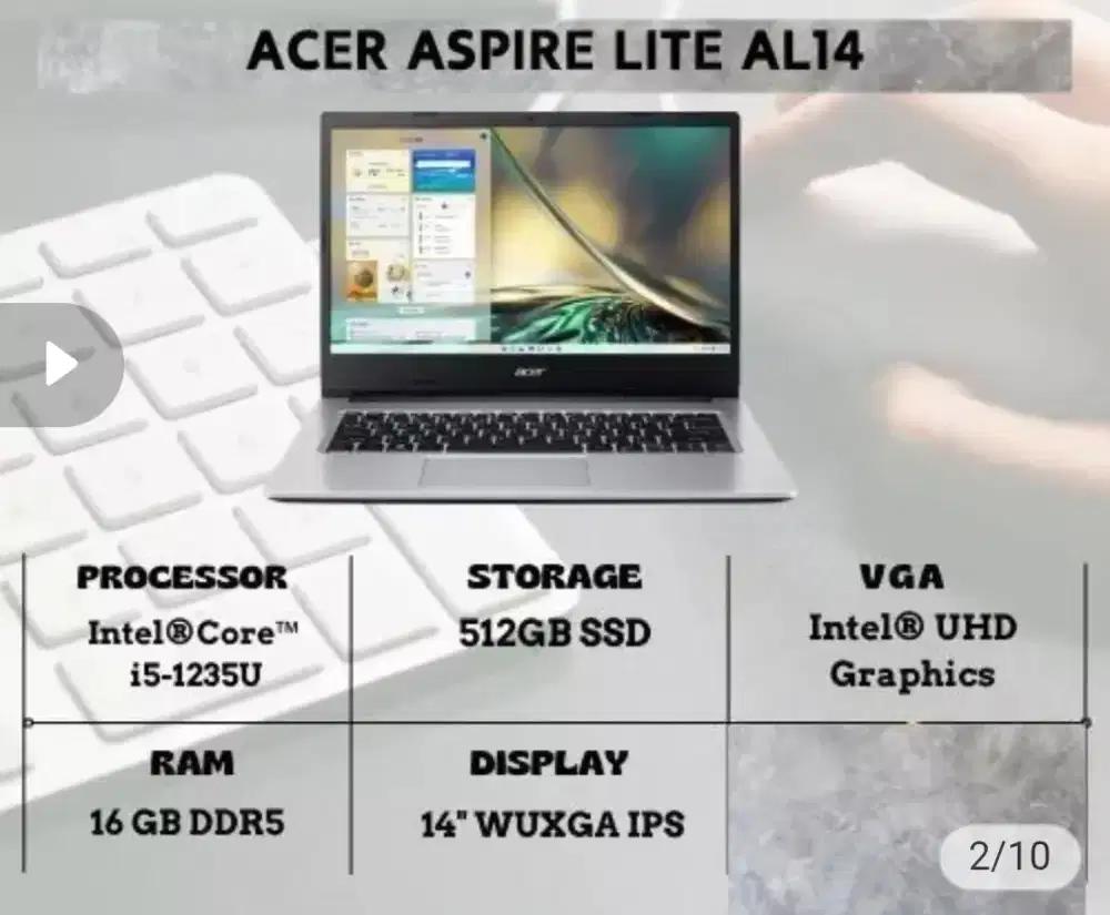 Acer Aspire Lite 14 Intel Core i5 Ada promo Cashback & Cicilanbunga 0%