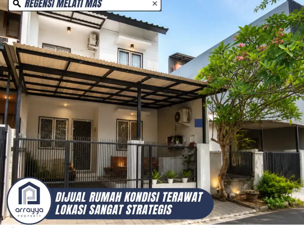 DIJUAL RUMAH 2 LANTAI KONDISI TERAWAT DI REGENSI MELATI MAS (DM91)