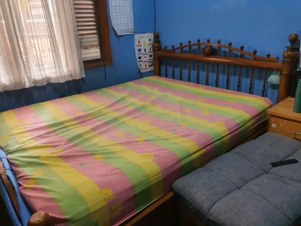 Kasur dipan dan springbed Jati antik minimalis