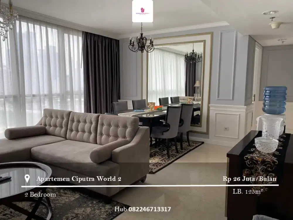 Disewakan Apartement Ciputra World 2 Full Furnished 2BR