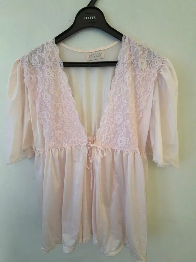Baju tidur pink kimono