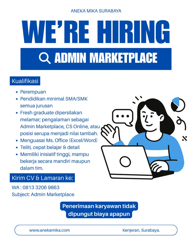 LOWONGAN ADMIN MARKETPLACE