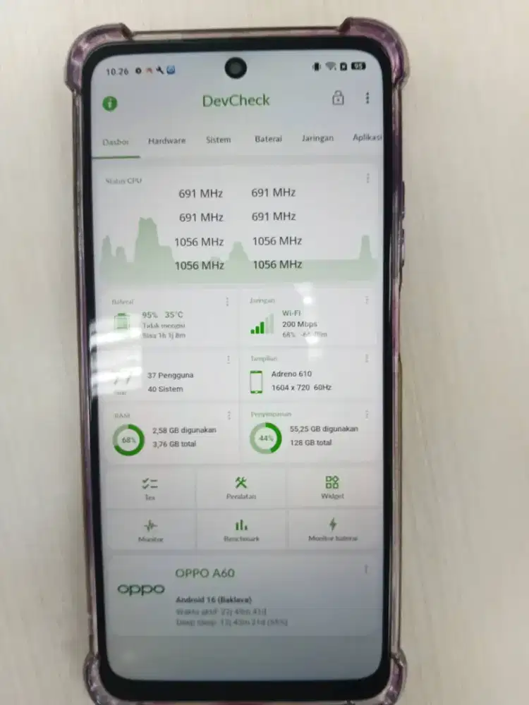 Oppo a60 ram 4+4/128 hp casan no minus