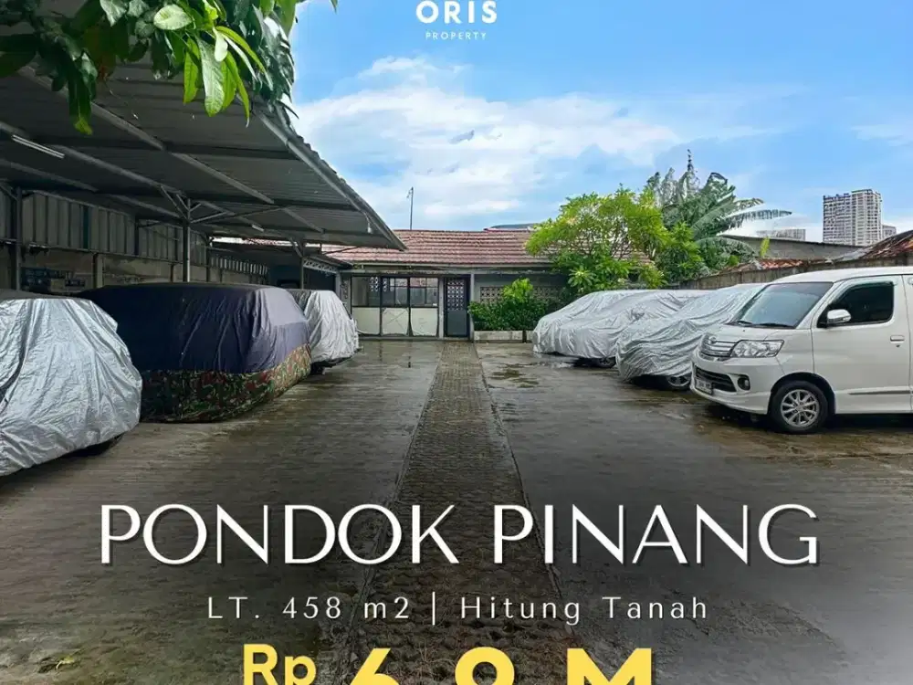 For Sale Hitung Tanah Cocok untuk Kost & Home Office, Dekat Ke Pondok Indah Area